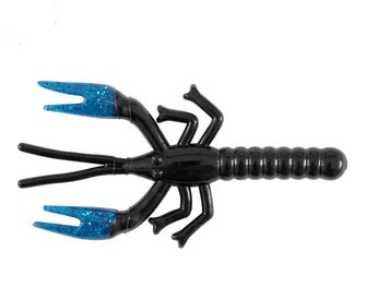 Zoom Lil Critter Craw 4in 12/bag Black/Blue Claw - Lear Outdoors