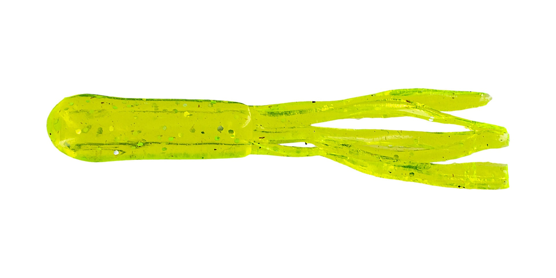 Big Bite Crappie Tubes 1.5in 10ct Chartreuse Sparkle - Lear Outdoors