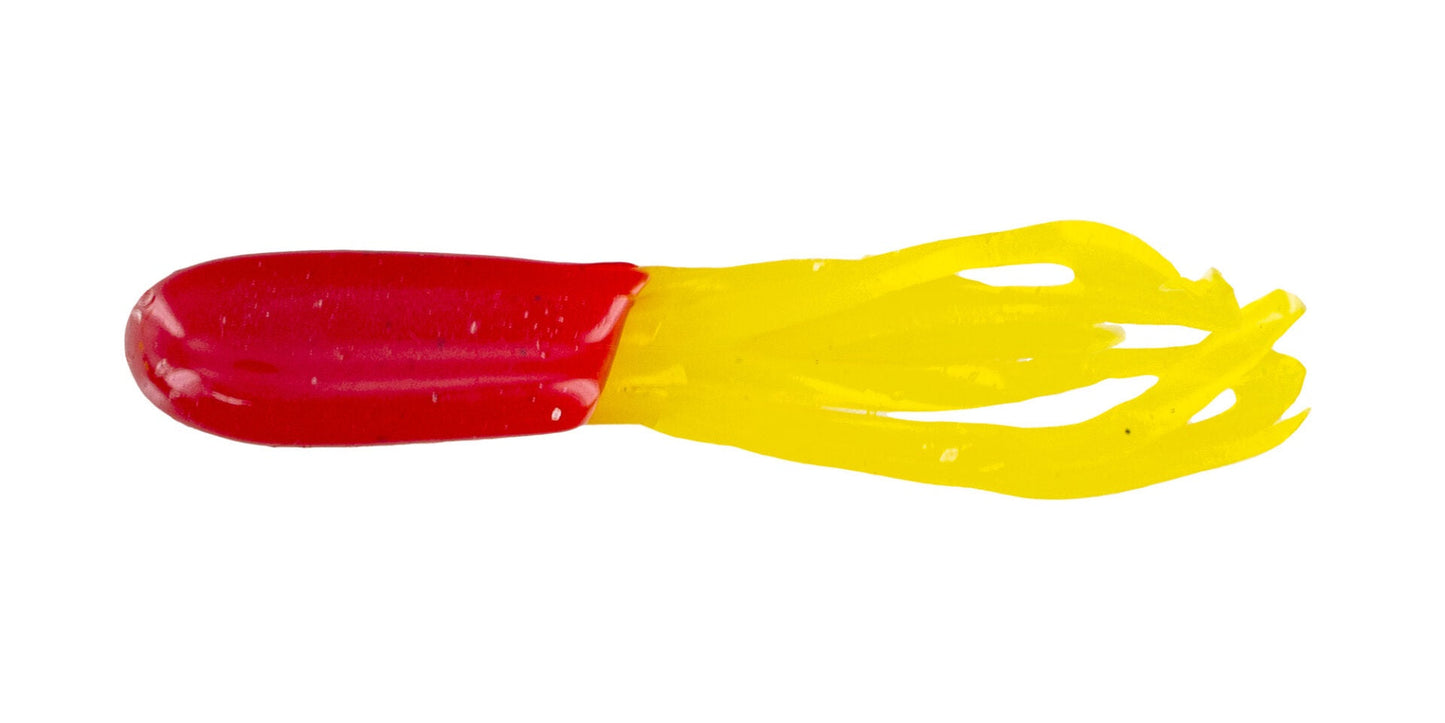 Big Bite Crappie Tubes 1.5in 10ct Red/Yellow - Lear Outdoors