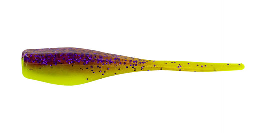 Big Bite Crappie Minnr 2in 10ct Purple Glitter/Opaque Chart - Lear Outdoors