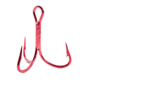 Mustad Treble Triple Grip Red 10ct Size 4