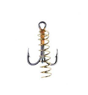 Eagle Claw Treble Hook w/Spring 3ct Size 4 - Lear Outdoors