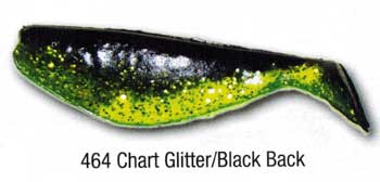 Luckie Strike Shad Minnow MC 3" 10ct Chart Glitter/Black Back