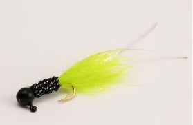 Slater Original Jig 1/32 Black/Black/Chartreuse #6 Hook 3pk