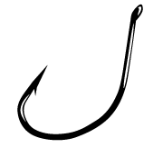 Gamakatsu Drop Shot Hook Black Size 4 6ct