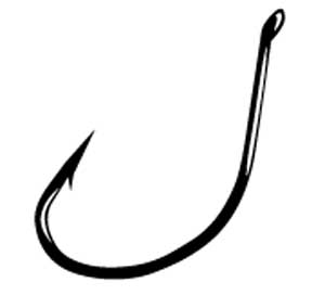 Gamakatsu Drop Shot Hook Black 25ct Size 2/0