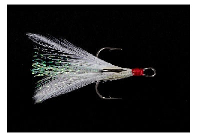 Owner Tournament Treble White/Red Flash 2ct Size 2 - Lear Outdoors