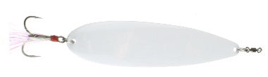 Nichols 6in Ben Parker Mini Magnum Flutter Spoon Snow 2.5oz - Lear Outdoors