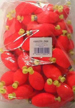 Betts Snap On Weighted Oval 1.50in 50ct Red