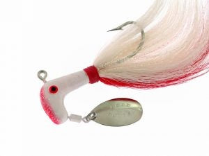 Blakemore Road Runner Bucktail 1/2oz 4/0 White/Red-White - Lear Outdoors