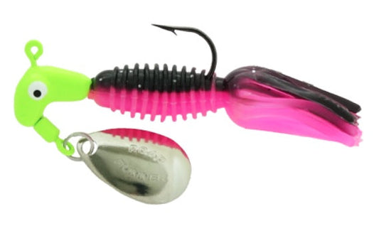 Blakemore Crappie Tamer 1/16oz 2ct Chart/Black/Pink - Lear Outdoors