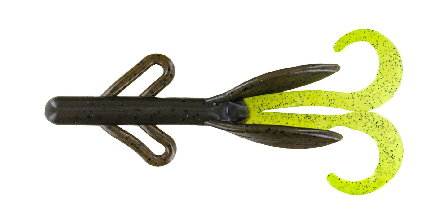 Big Bite Creature 4in 10ct Green Pumpin Chartreuse - Lear Outdoors