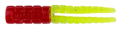 Leland Crappie Magnet 1.5in 15ct Red/Chartreuse Flash - Lear Outdoors