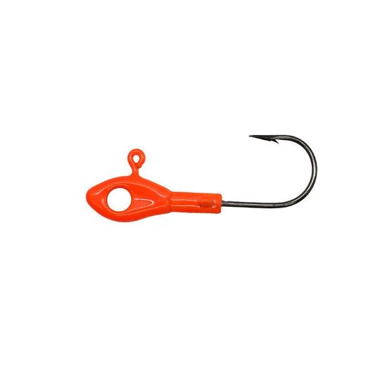 Crappie Magnet Eye Hole Minnow Heads 5ct 1/16oz Orange - Lear Outdoors