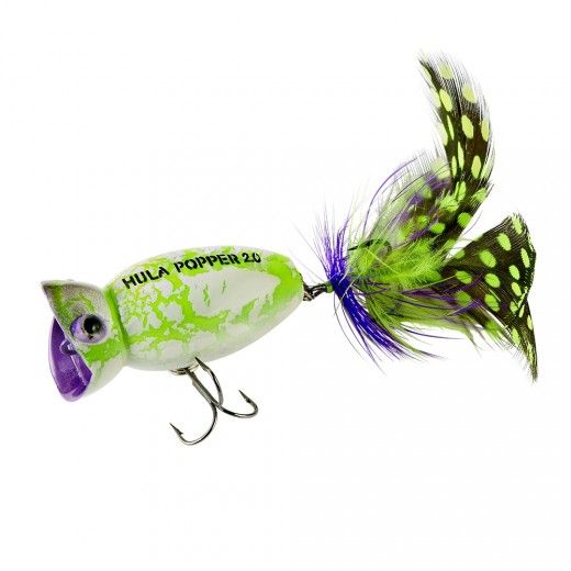 Arbogast Hula Popper 2" 3/8oz White Zombie