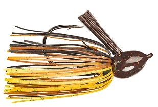 Strike King Hack Attack Fluro Jig 1/2oz Black/Brown/Amber - Lear Outdoors