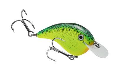 Strike King Chick Magnet Jr 1/4oz 2-4ft Chartreuse with Blue / Black Splatterback - Lear Outdoors