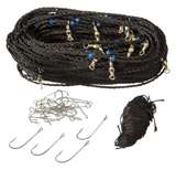 H&H Black Floating Trot Line 25 Hooks w/Swivels