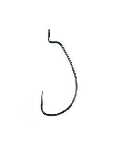 Eagle Claw Lazer Worm Hook Wide Gap PBlack 6ct Size 2/0 - Lear Outdoors