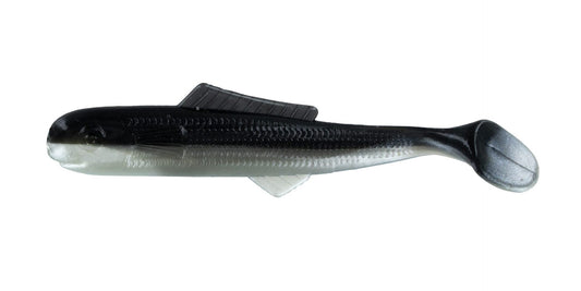 Big Bite Minnow Shad Tail 2.5in 10ct Pearl/Black Back - Lear Outdoors