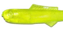 Big Bite Minnow Split Tail 2.5in 10ct Chartreuse - Lear Outdoors