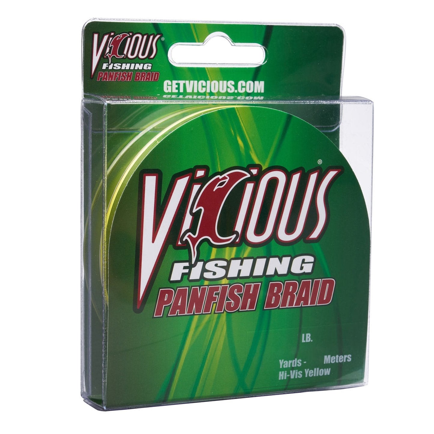 Vicious Panfish Braided Line HiVis Yellow 150yd 7lb