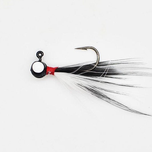 Leland Pop Eye Jig 1/32 2ct Black/White-Black - Lear Outdoors