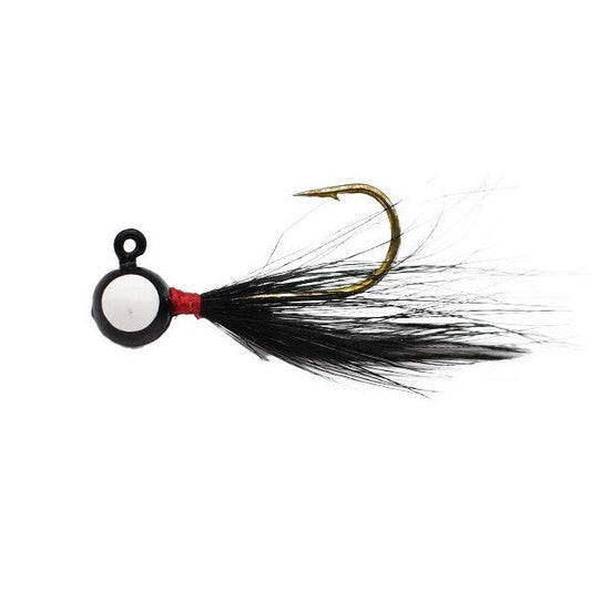 Leland Pop Eye Jig 1/64 2ct Black/Black - Lear Outdoors