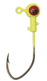 Eagle Claw Pro-V Ball Jig Head 1/32 10ct Chartreuse - Lear Outdoors