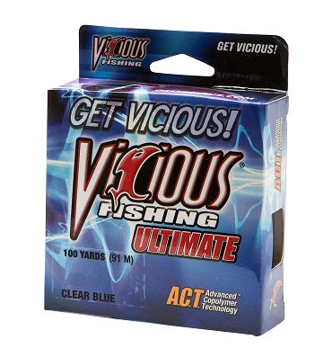 Vicious Ultimate Clear/Blue Mono 100yd 10lb - Lear Outdoors