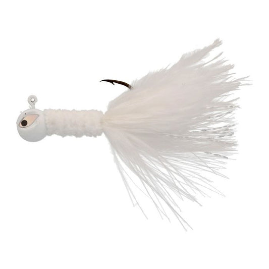 Eagle Claw Crappie Jig Maribou 1/16 White/White 6ct - Lear Outdoors