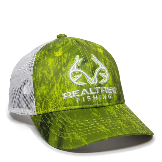 Outdoor Cap Real Tree Fishing Dark Lime/White