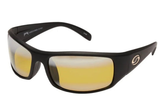 Strike King Sunglass S11 Optics Okeechobee Matte Black Bi-Gradient Yellow inSpotlightin Lens