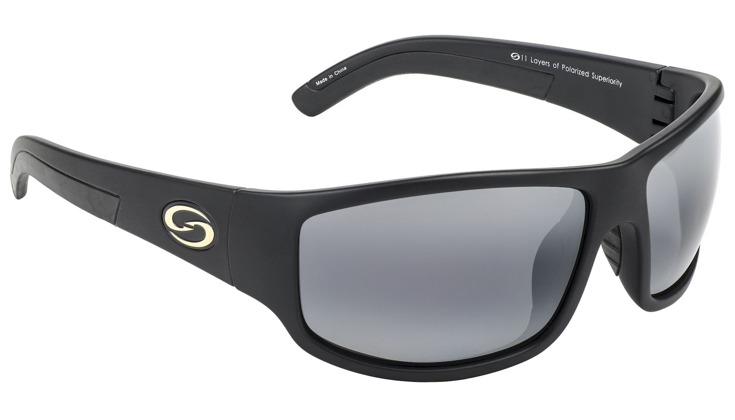 Strike King Sunglass S11 Optics Caddo Matte Black Bi-Gradient Yellow inSpotlightin Lens