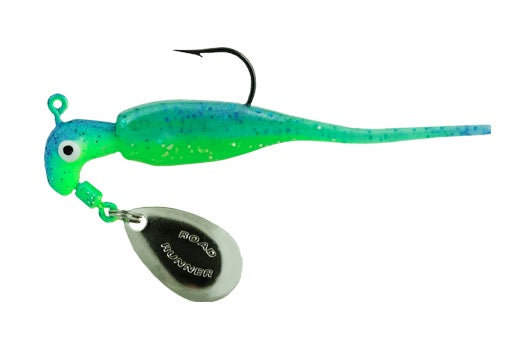 Blakemore Slab Runner w/Baby Shad 1/16oz #2 Blue Grass - Lear Outdoors