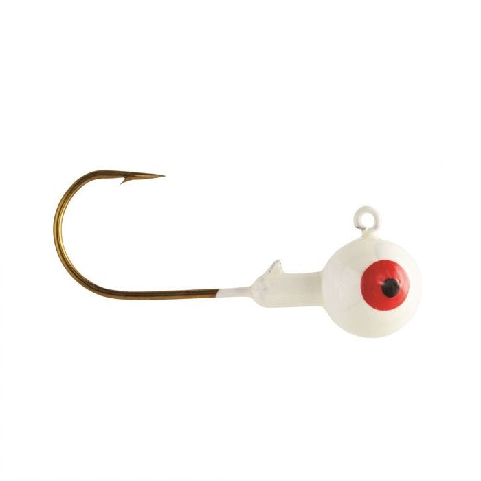 Eagle Claw Ball Jig Head 1/4 10ct White - Lear Outdoors