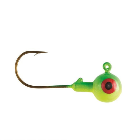 Eagle Claw Ball Jig Head 1/8 10ct Lime/Chart - Lear Outdoors