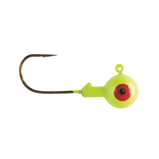 Eagle Claw Ball Jig Head 1/8 10ct Chartreuse - Lear Outdoors