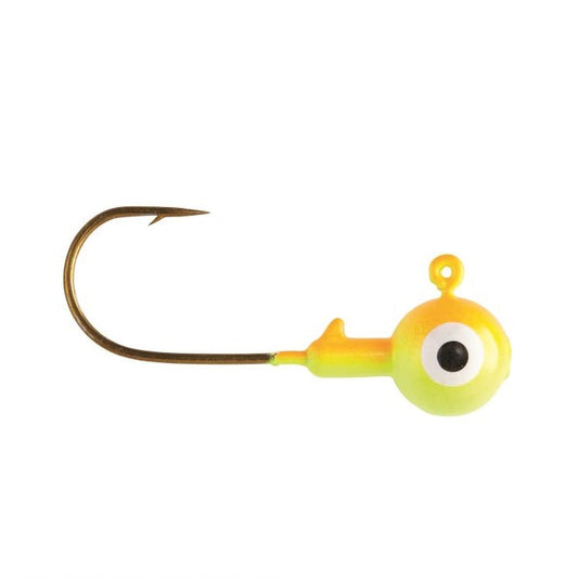 Eagle Claw Ball Jig Head 1/8 10ct Orange/Chart - Lear Outdoors