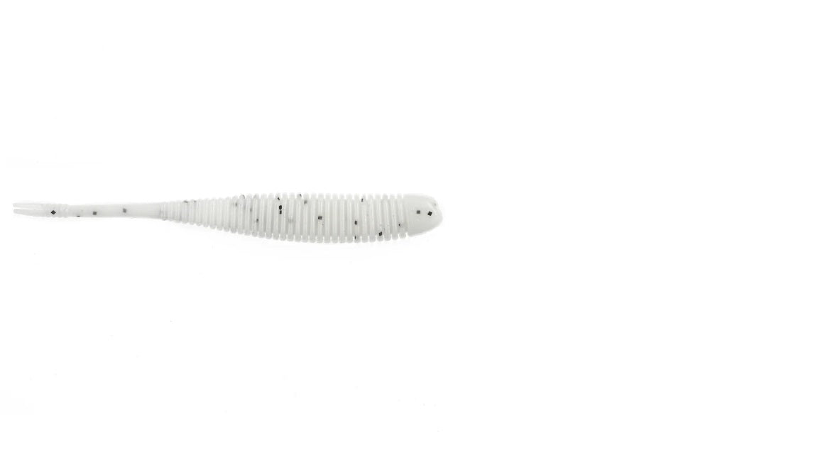 NetBaitBF Flat Sided Shad 4.5in White 8ct - Lear Outdoors