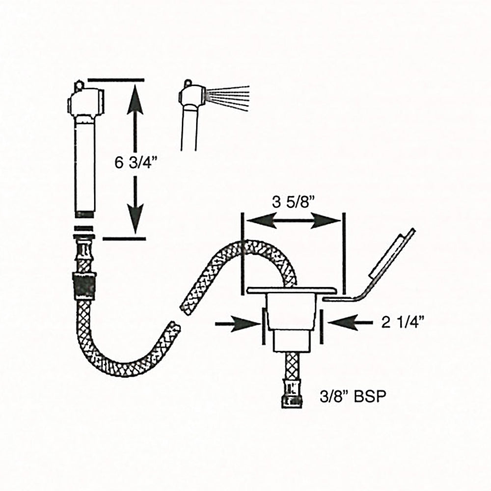 Scandvik Recessed Transom Shower w/6' Hose - White