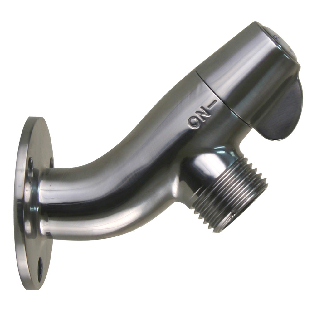 Scandvik Ceramic Angled Washdown Valve - SS Spigot