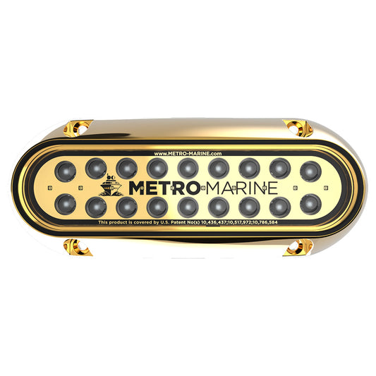 Metro Marine High-Output Elongated Underwater Light w/Intelligent Monochromatic LED's - Aqua, 90° Beam