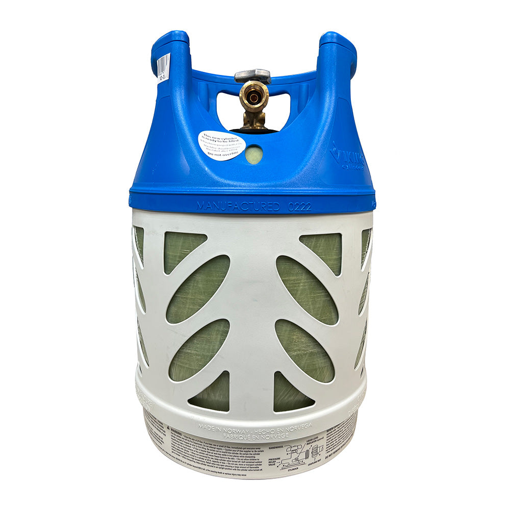 Viking Cylinders 17lb Vertical Fiberglass Composite LPG Cylinder w/Type 1 Valve - OPD, DOT, TC Approved - Lear Outdoors