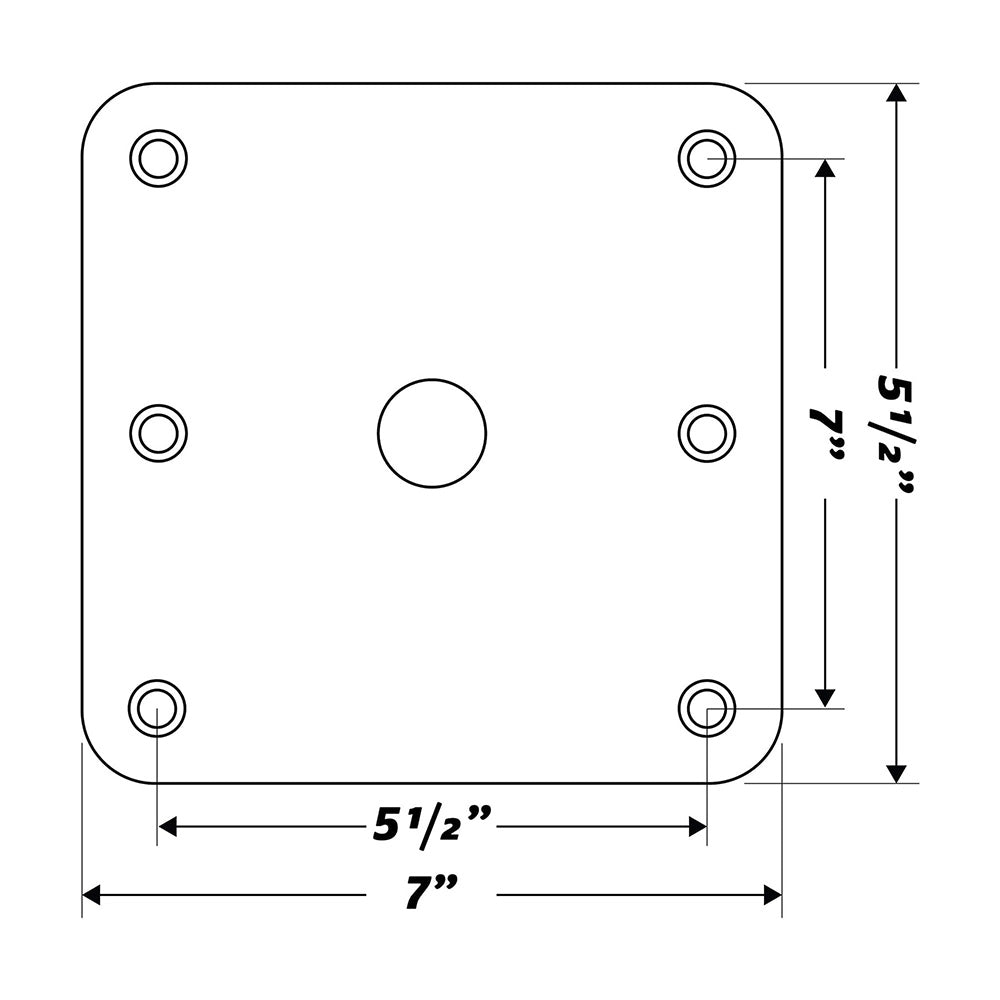 Wise Threaded King Pin Base Plate - Base Plate Only - Lear Outdoors