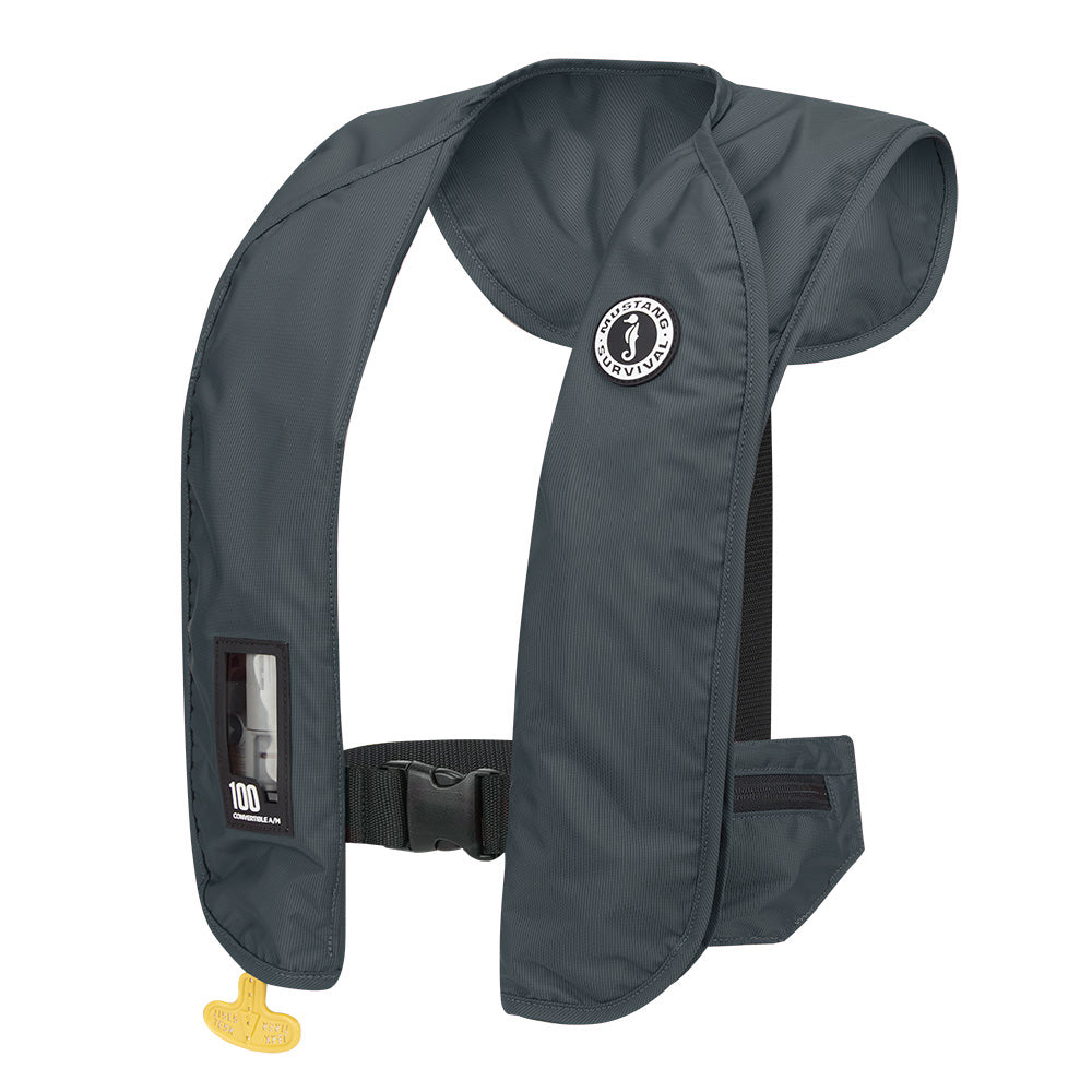 Mustang MIT 100 Convertible Inflatable PFD - Admiral Grey - Lear Outdoors