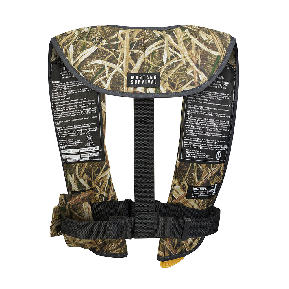 Mustang MIT 100 Convertible Inflatable PFD - Camo - Lear Outdoors