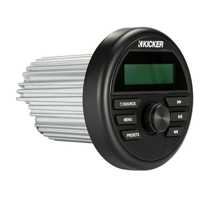 KICKER KMC2 Weather-Resistant Gauge-Style Media Center w/Bluetooth