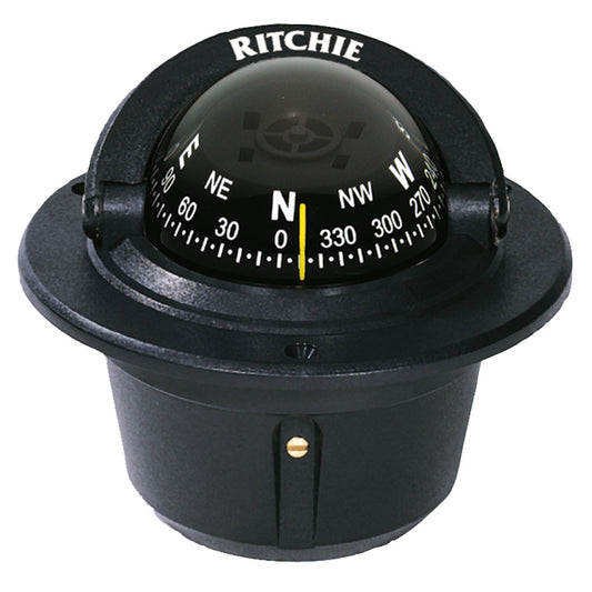 Ritchie F-50 Explorer Compass - Flush Mount - Black - Lear Outdoors