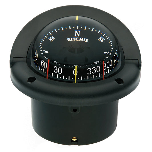 Ritchie HF-743 Helmsman Combidial Compass - Flush Mount - Black - Lear Outdoors